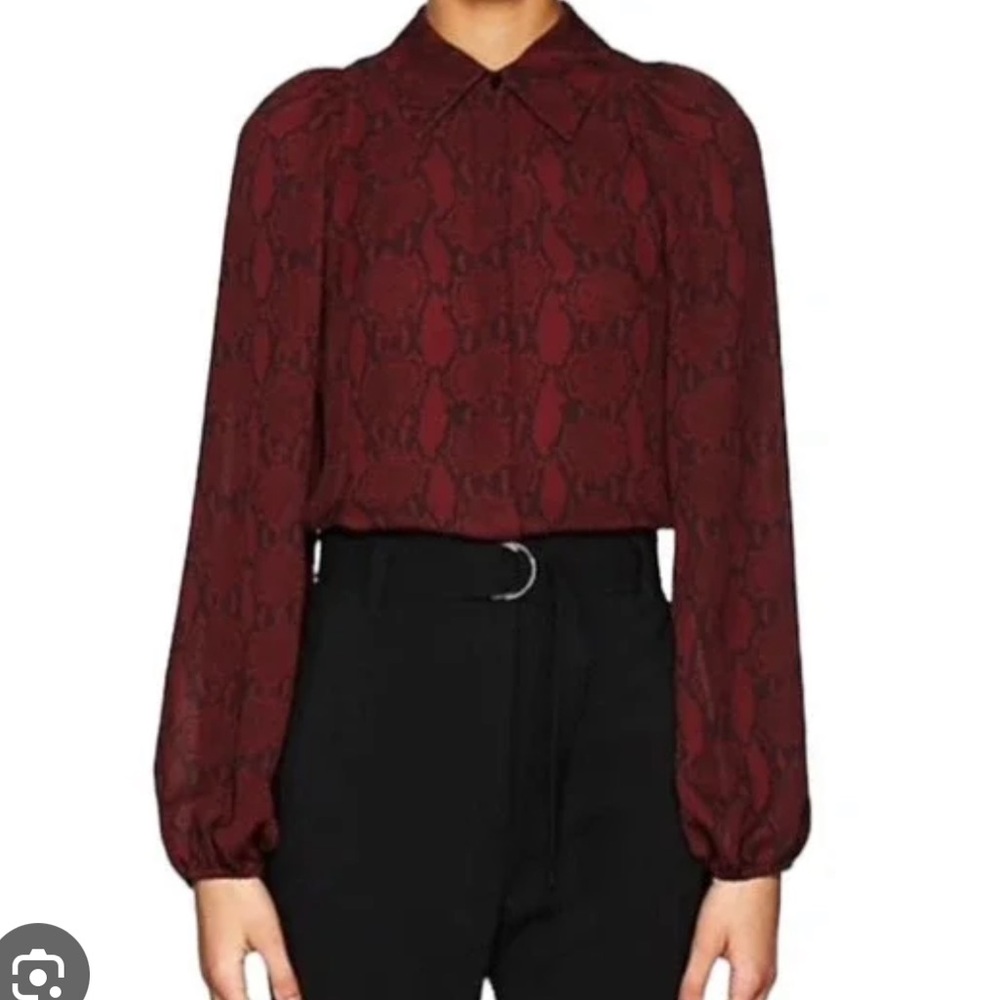 Nwt A.L.C. Red Snake Print Top